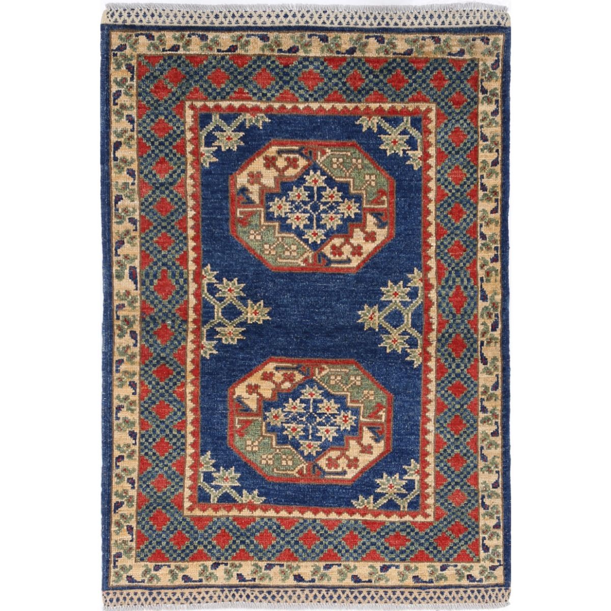 Revival 3x4 Handmade Double Knotted Washable Wool Rug - Colorful