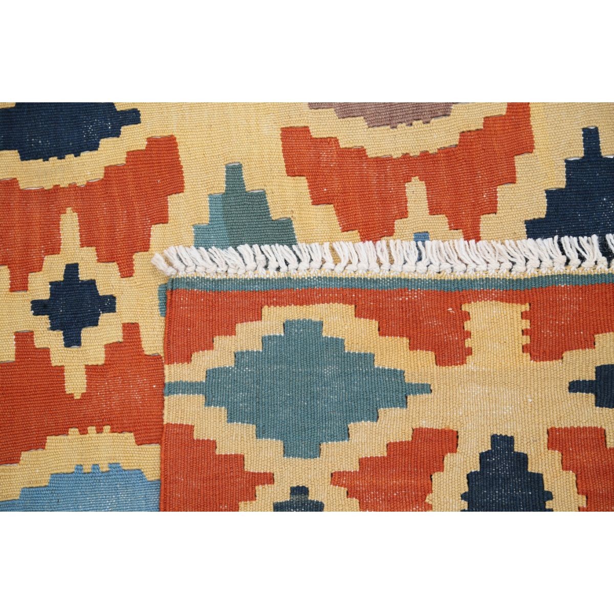 Kafkaas 5x7 Hand Woven Washable Wool Rug - Colorful