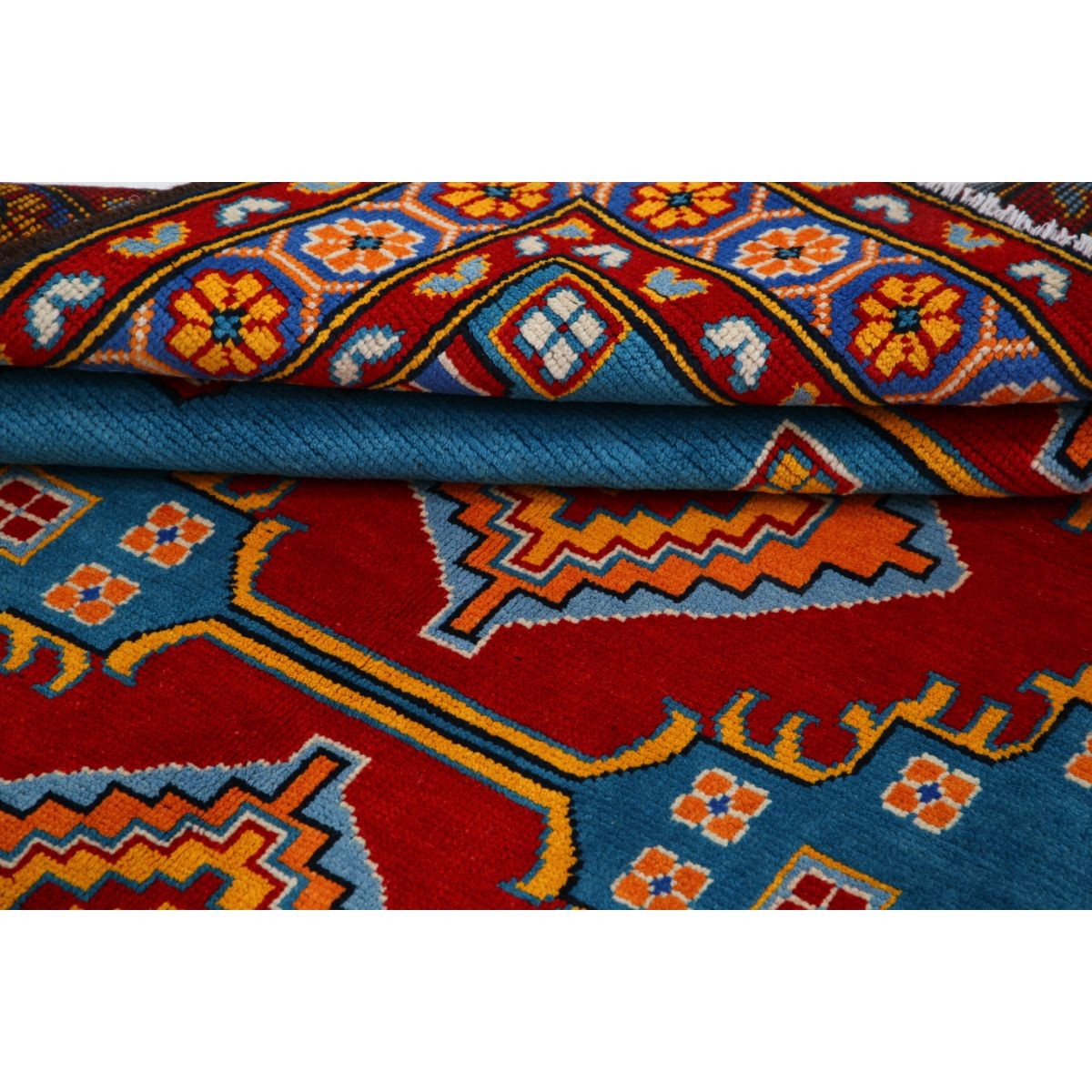Revival 6x8 Handmade Double Knotted Washable Wool Rug - Colorful