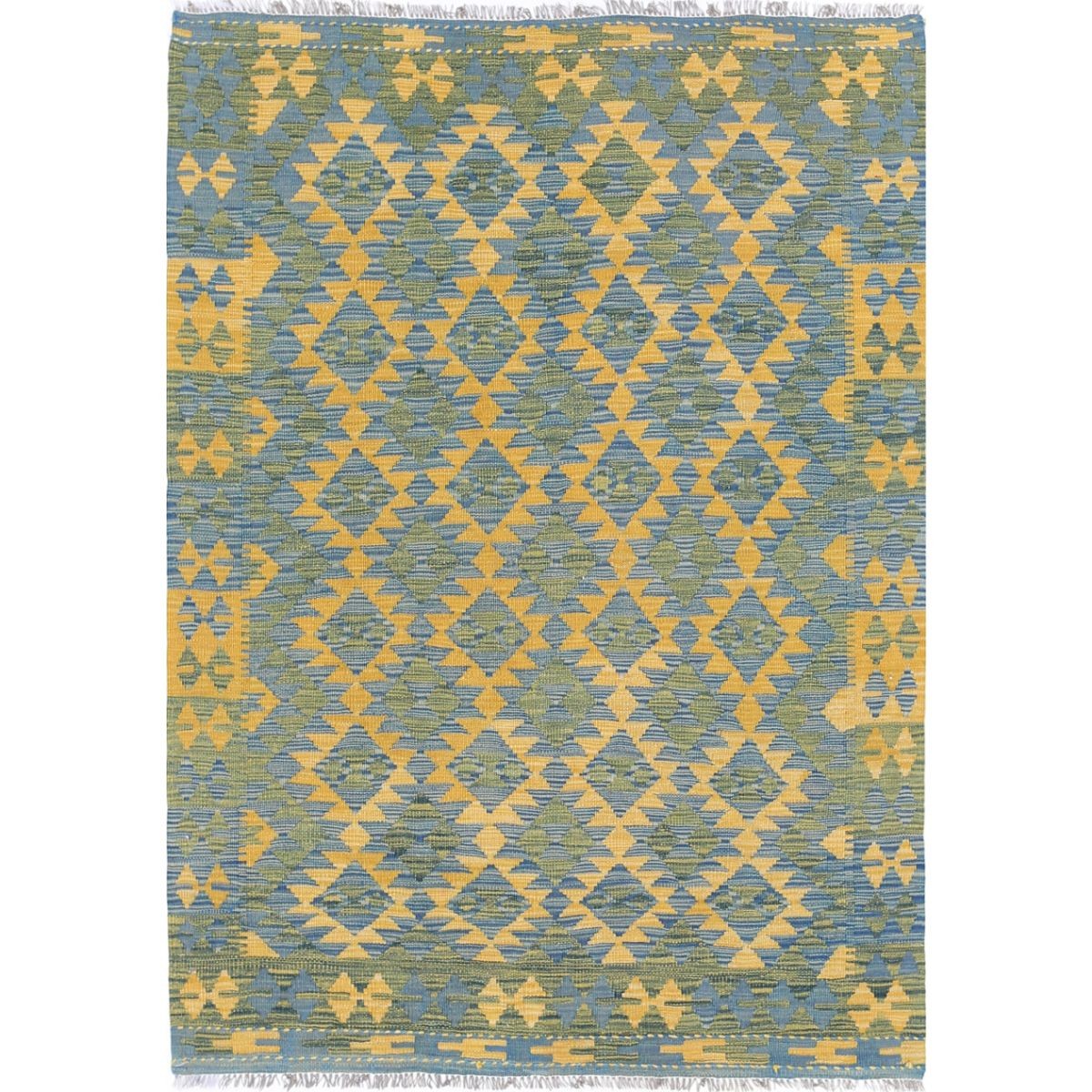 Maimana 4x6 Hand Woven Washable Wool Rug - Colorful