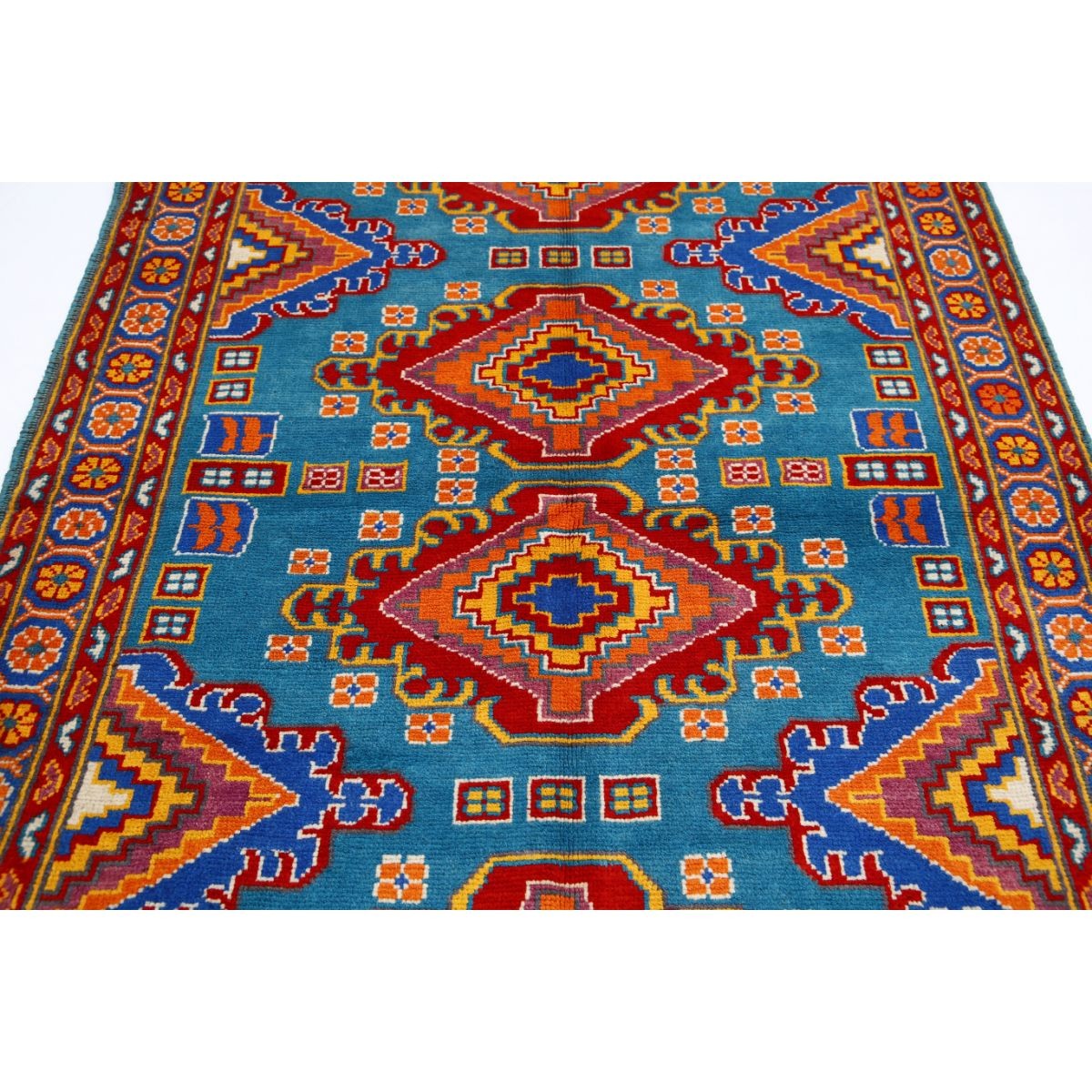 Revival 5x7 Handmade Double Knotted Washable Wool Rug - Colorful