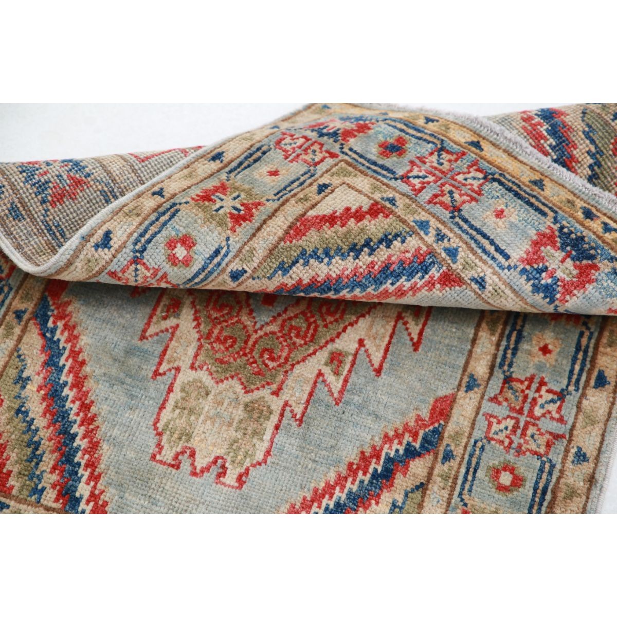 Revival 2x3 Handmade Double Knotted Washable Wool Rug - Colorful