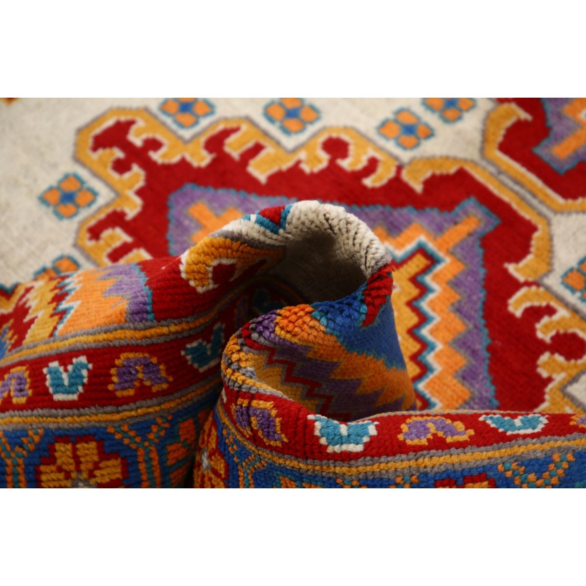 Revival 5x8 Handmade Double Knotted Washable Wool Rug - Colorful