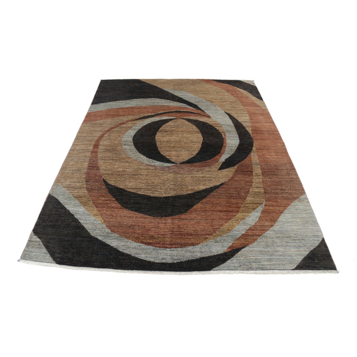 Modcar 6x8 Handmade Double Knotted Washable Wool Rug - Colorful