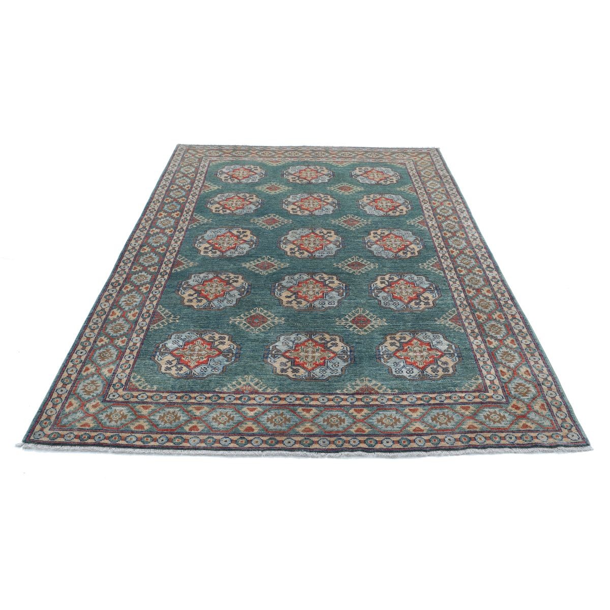 Revival 6x8 Handmade Double Knotted Washable Wool Rug - Colorful
