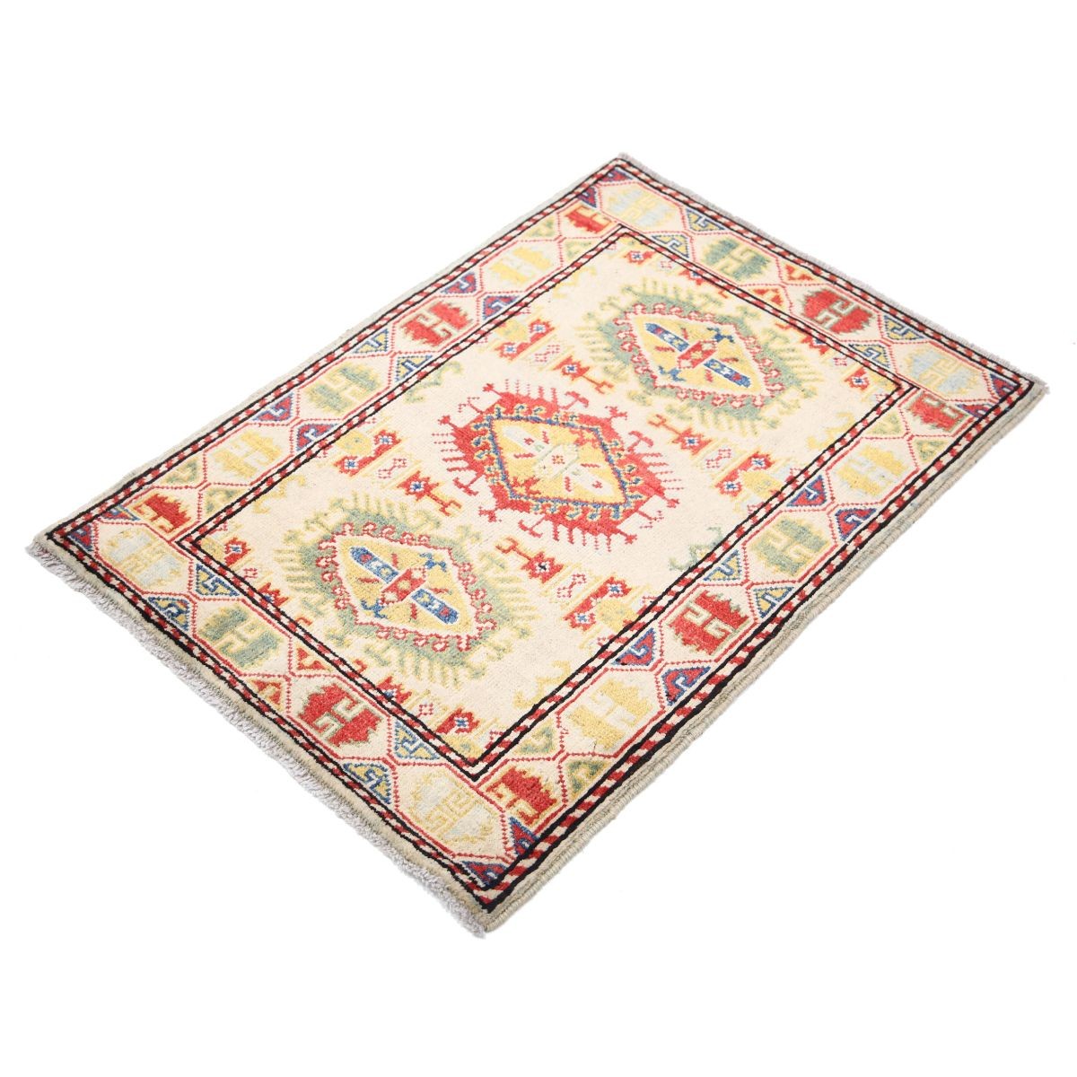 Revival 2x3 Handmade Double Knotted Washable Wool Rug - Colorful