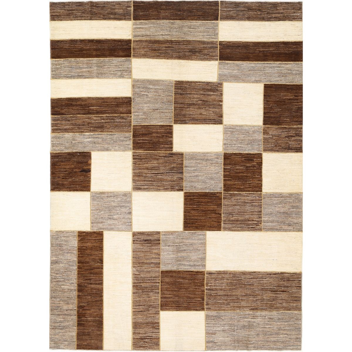 Modcar 7x9 Handmade Double Knotted Washable Wool Rug - Colorful