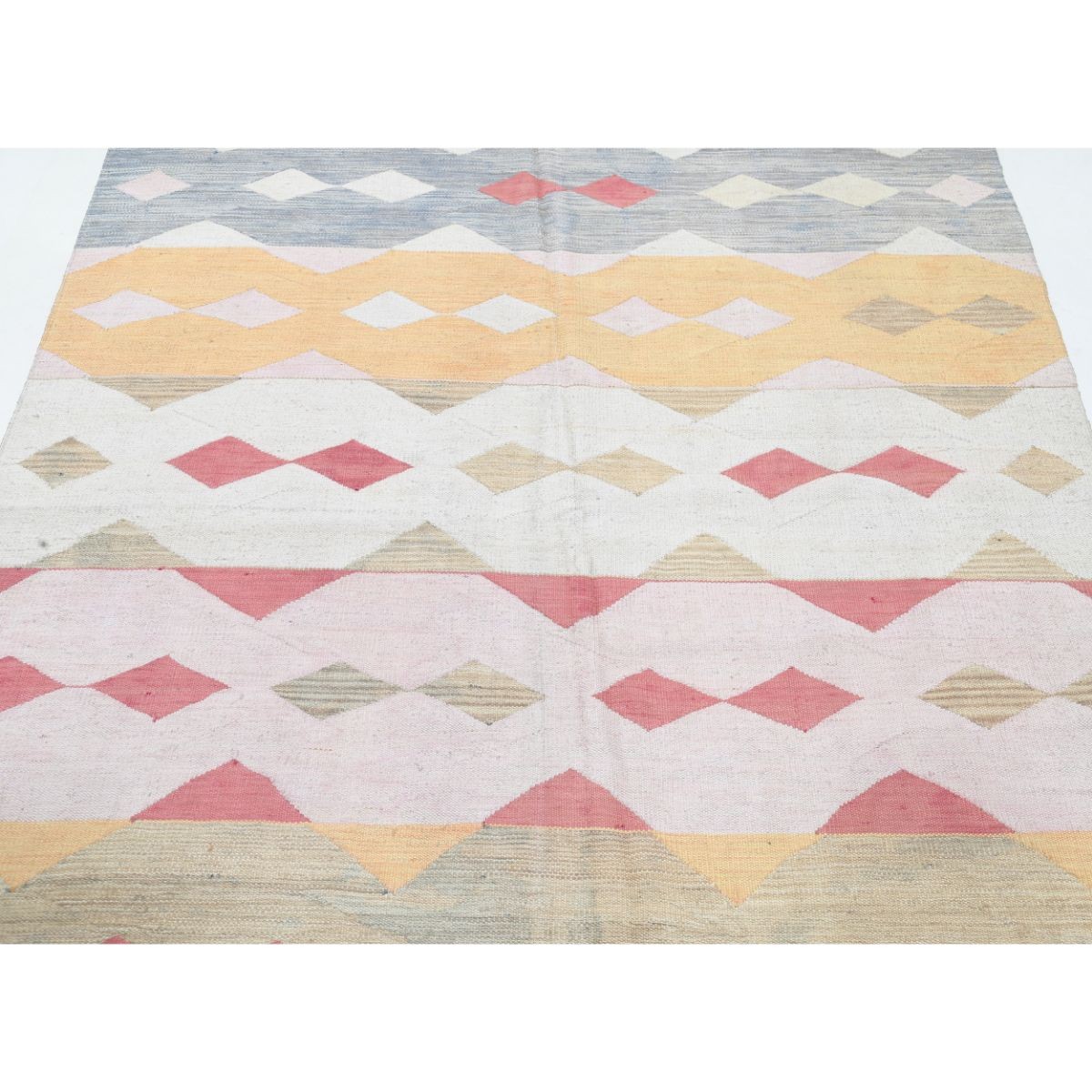 Silki 5x8 Hand Woven Washable Silk Rug - Colorful