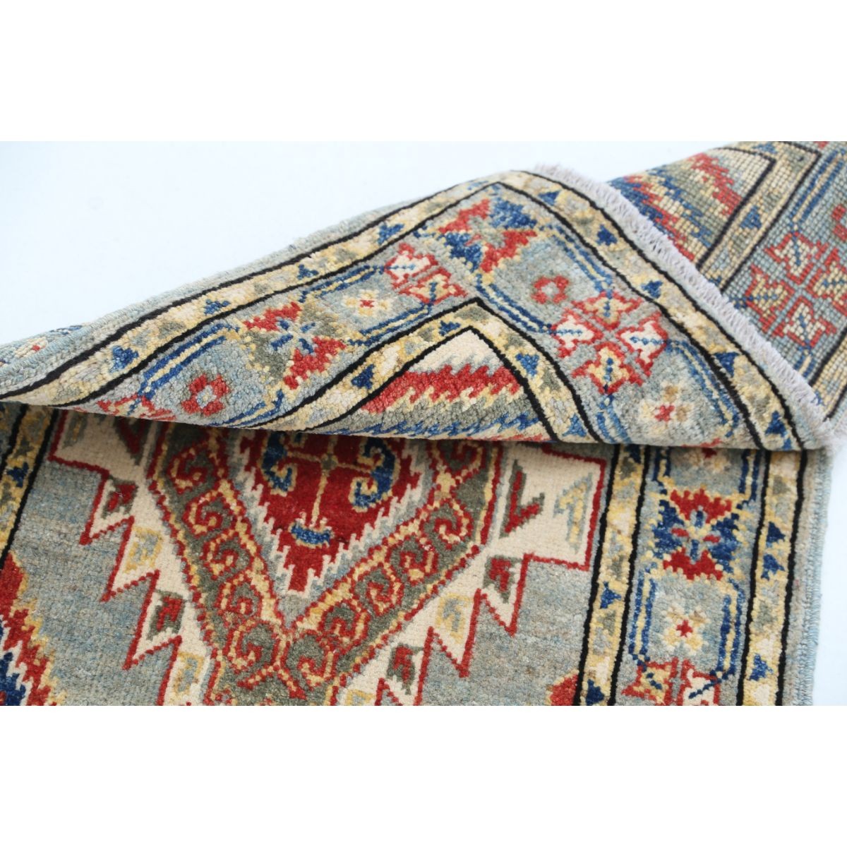 Revival 2x3 Handmade Double Knotted Washable Wool Rug - Colorful
