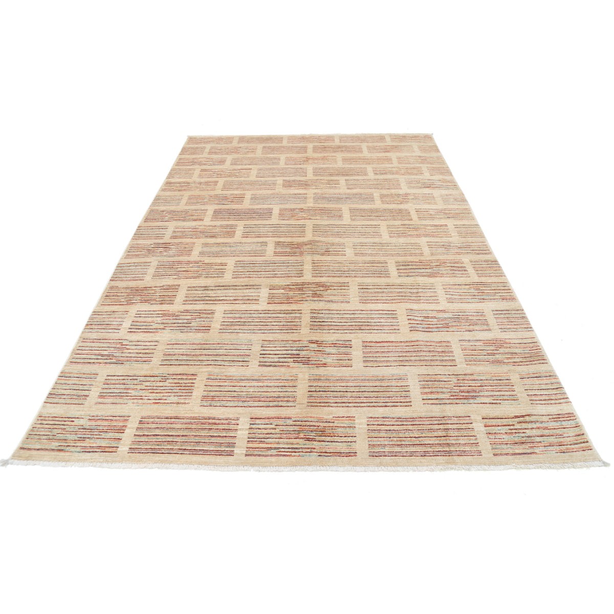 Modcar 6x10 Handmade Double Knotted Washable Wool Rug - Colorful