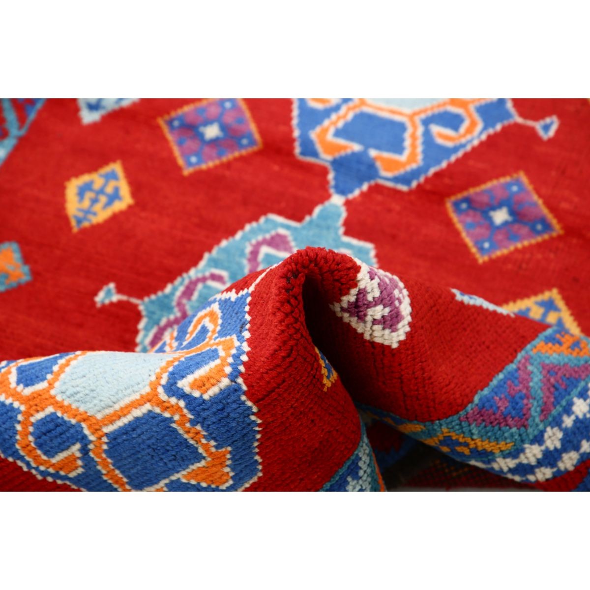 Revival 3x5 Handmade Double Knotted Washable Wool Rug - Colorful