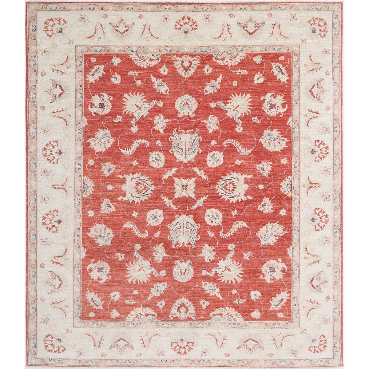 Ziegler 8x9 Handmade Double Knotted Washable Wool Rug - Colorful