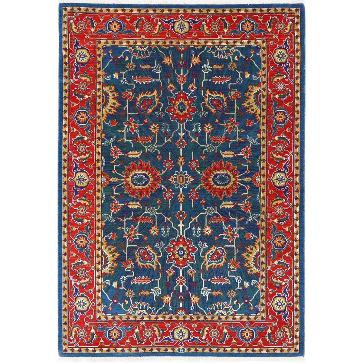 Gulshan-3'11" 4x6 Powered-Loomed Washable Wool Rug - Colorful