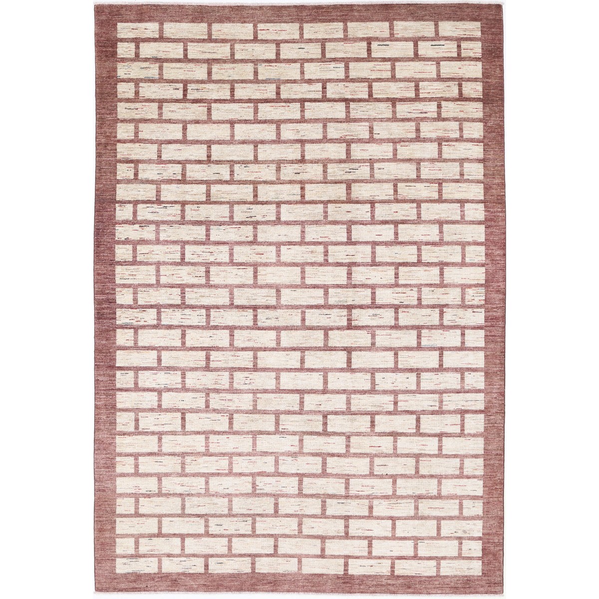Modcar 7x10 Handmade Double Knotted Washable Wool Rug - Colorful