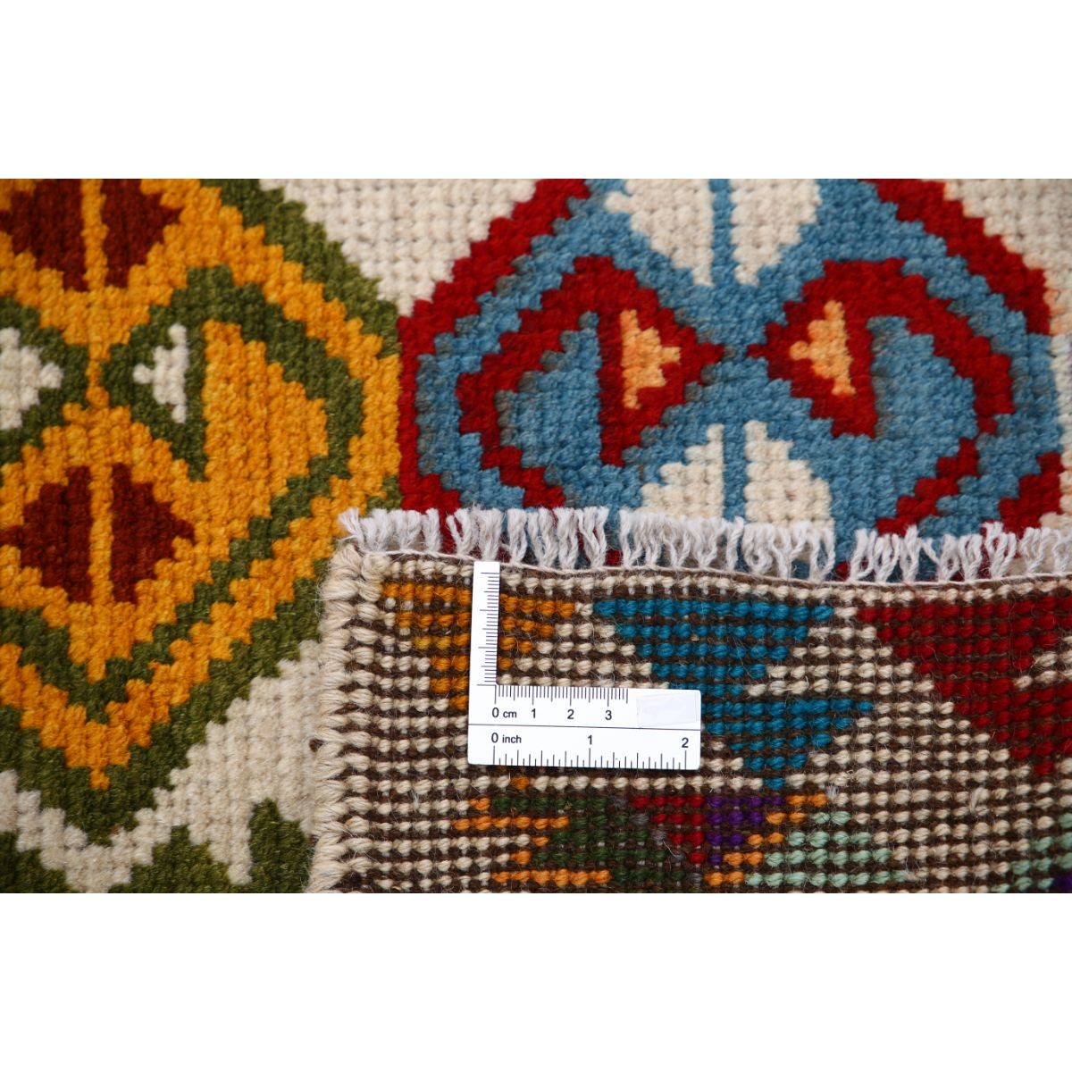 Revival 3x4 Handmade Double Knotted Washable Wool Rug - Colorful