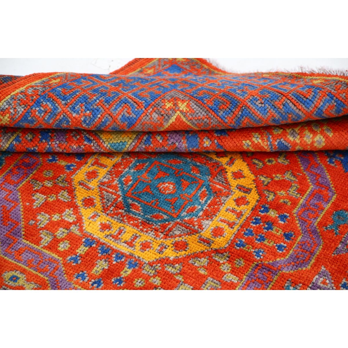 Revival 5x6 Handmade Double Knotted Washable Wool Rug - Colorful