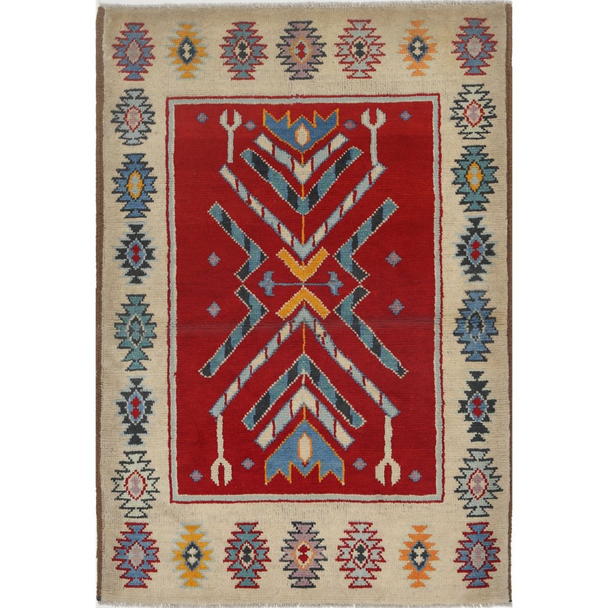 Revival 3x5 Handmade Double Knotted Washable Wool Rug - Colorful