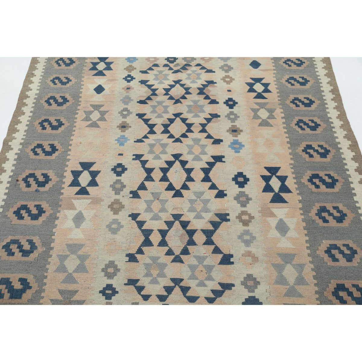 Kafkaas 5x7 Hand Woven Washable Wool Rug - Soft Hues