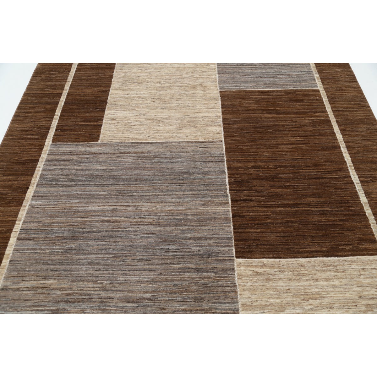 Modcar 7x8 Handmade Double Knotted Washable Wool Rug - Colorful