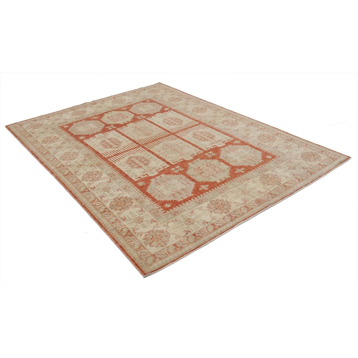 Ziegler 6x8 Handmade Double Knotted Washable Wool Rug - Colorful