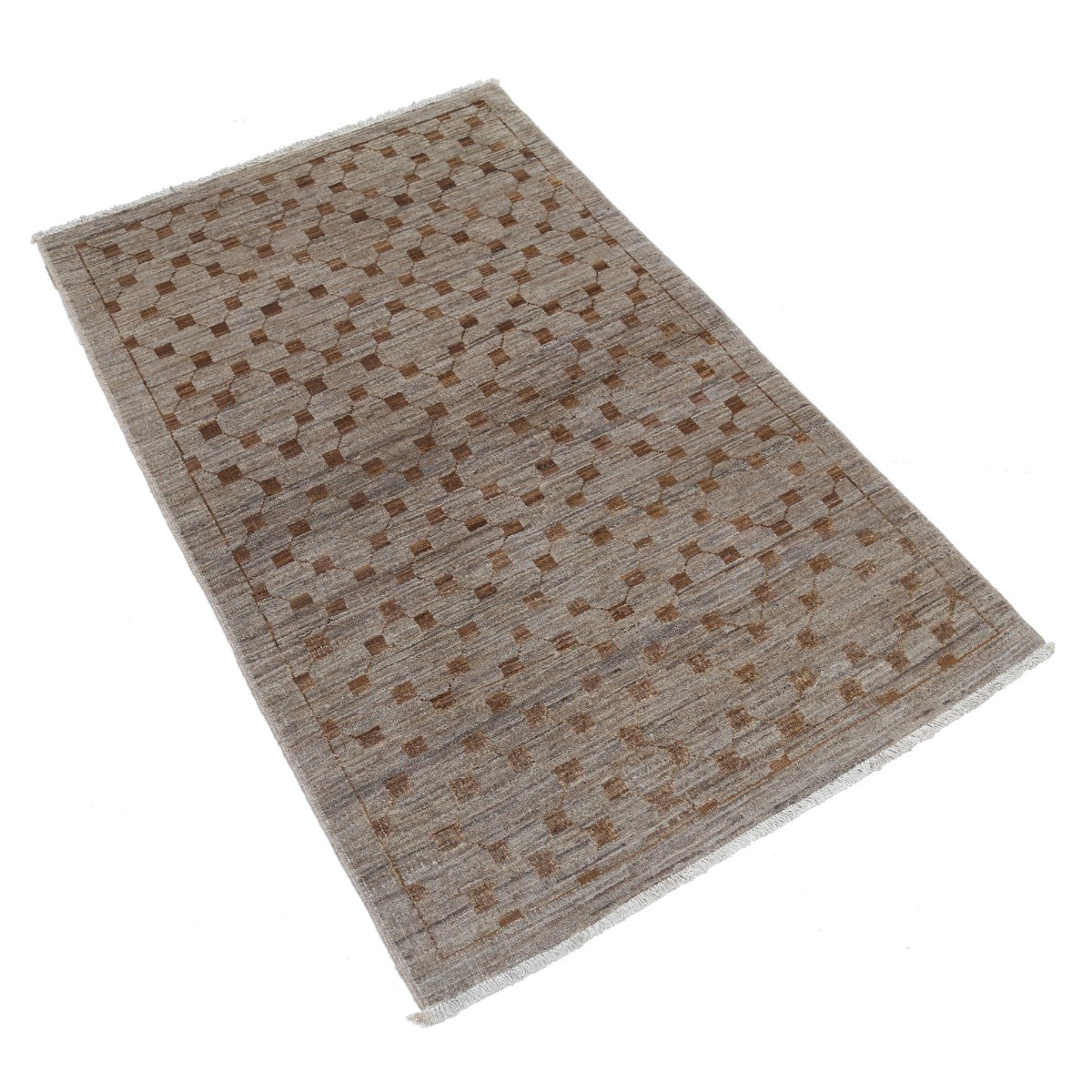 Modcar 3x5 Handmade Double Knotted Washable Wool Rug - Colorful