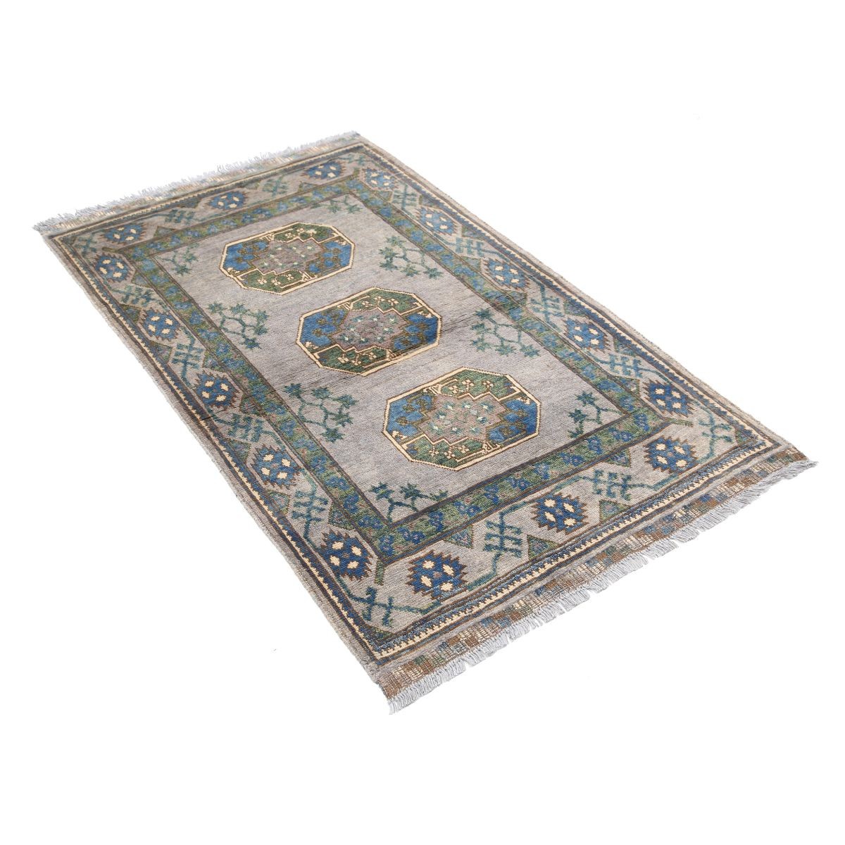 Revival 3x5 Handmade Double Knotted Washable Wool Rug - Colorful