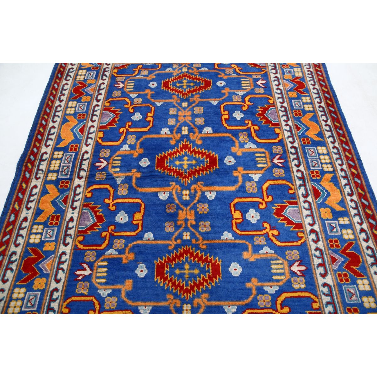 Revival 6x8 Handmade Double Knotted Washable Wool Rug - Colorful
