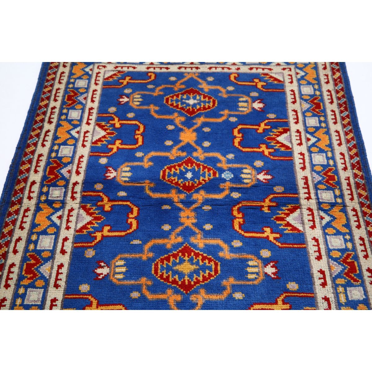 Revival 3x4 Handmade Double Knotted Washable Wool Rug - Colorful