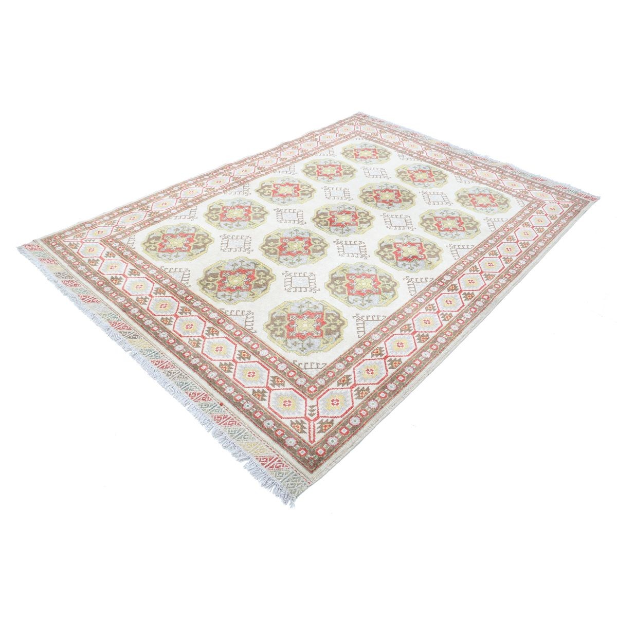 Revival 6x8 Handmade Double Knotted Washable Wool Rug - Colorful