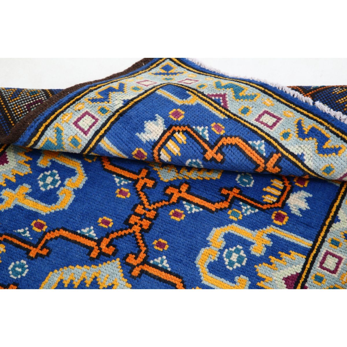 Revival 3x4 Handmade Double Knotted Washable Wool Rug - Colorful