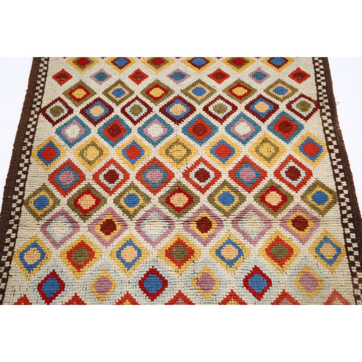 Revival 3x4 Handmade Double Knotted Washable Wool Rug - Colorful