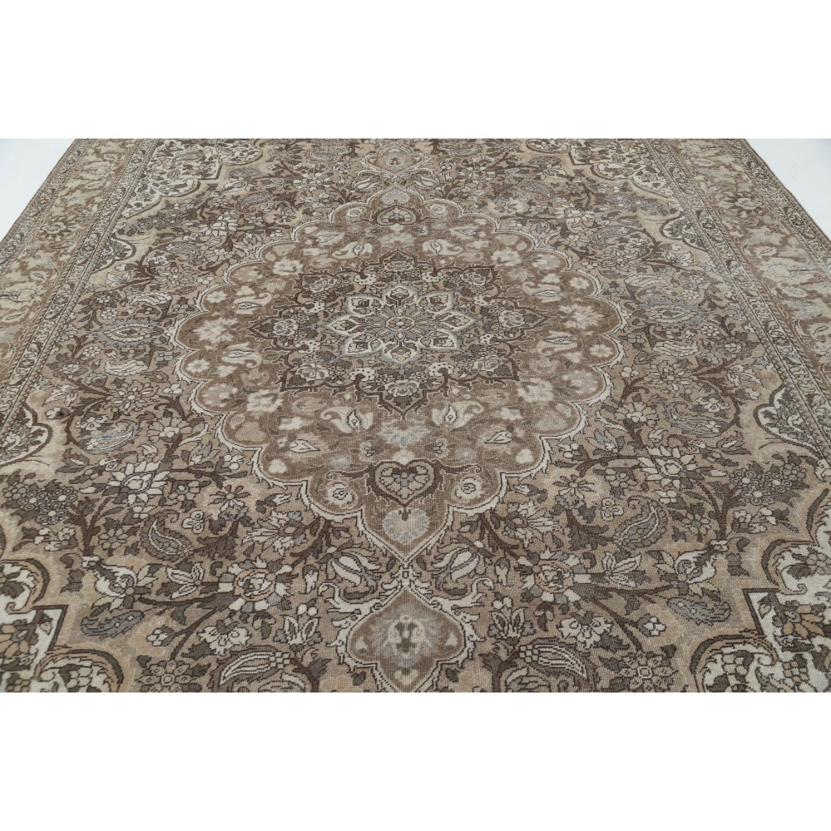 Vintage 10x13 Handmade Double Knotted Washable Wool Rug - Soft Hues