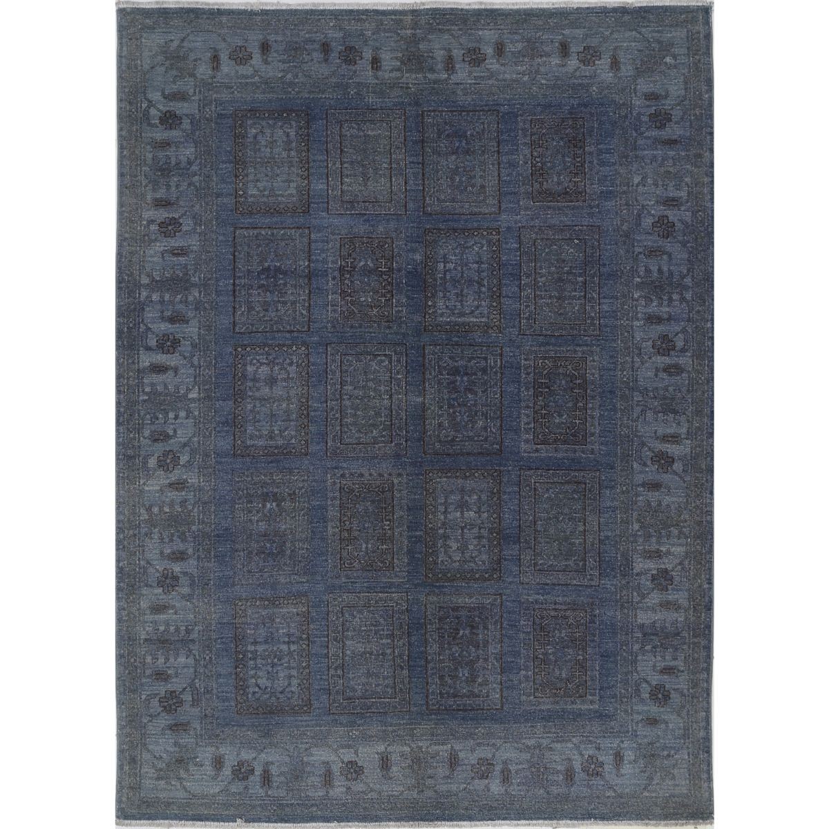 Overdye 6x8 Handmade Double Knotted Washable Wool Rug - Monochormatic
