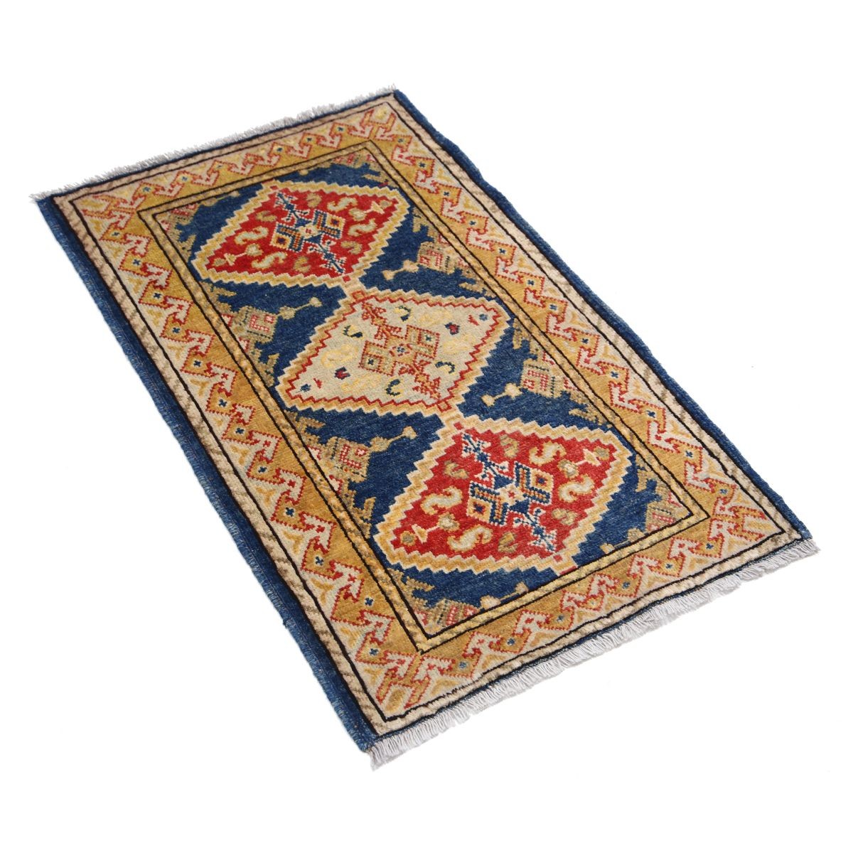 Revival 2x3 Handmade Double Knotted Washable Wool Rug - Colorful