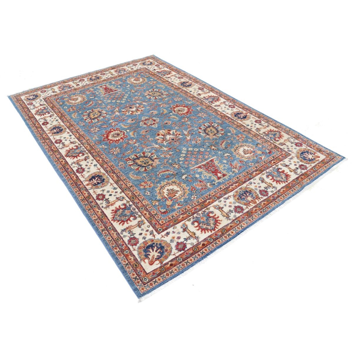 Ziegler 6x8 Handmade Double Knotted Washable Wool Rug - Colorful