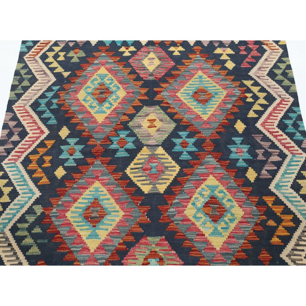 Maimana 4x6 Hand Woven Washable Wool Rug - Colorful