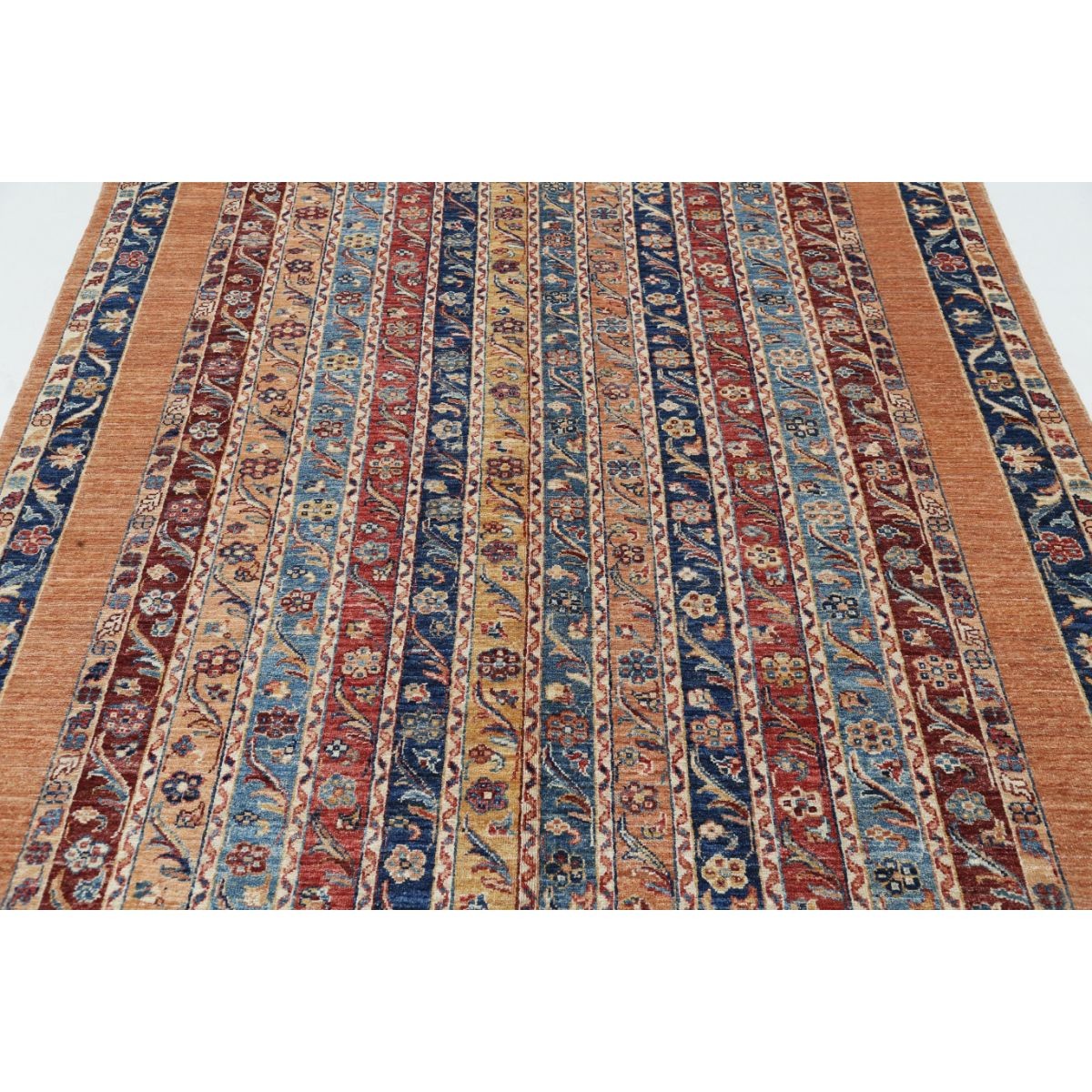 Shaal 6x8 Handmade Double Knotted Washable Wool Rug - Colorful