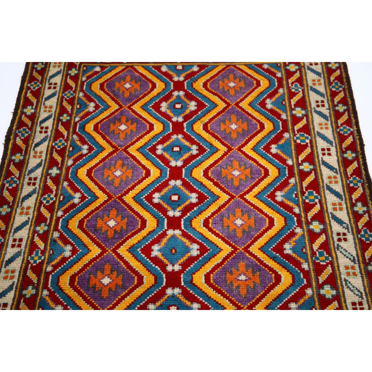 Revival 3x5 Handmade Double Knotted Washable Wool Rug - Colorful