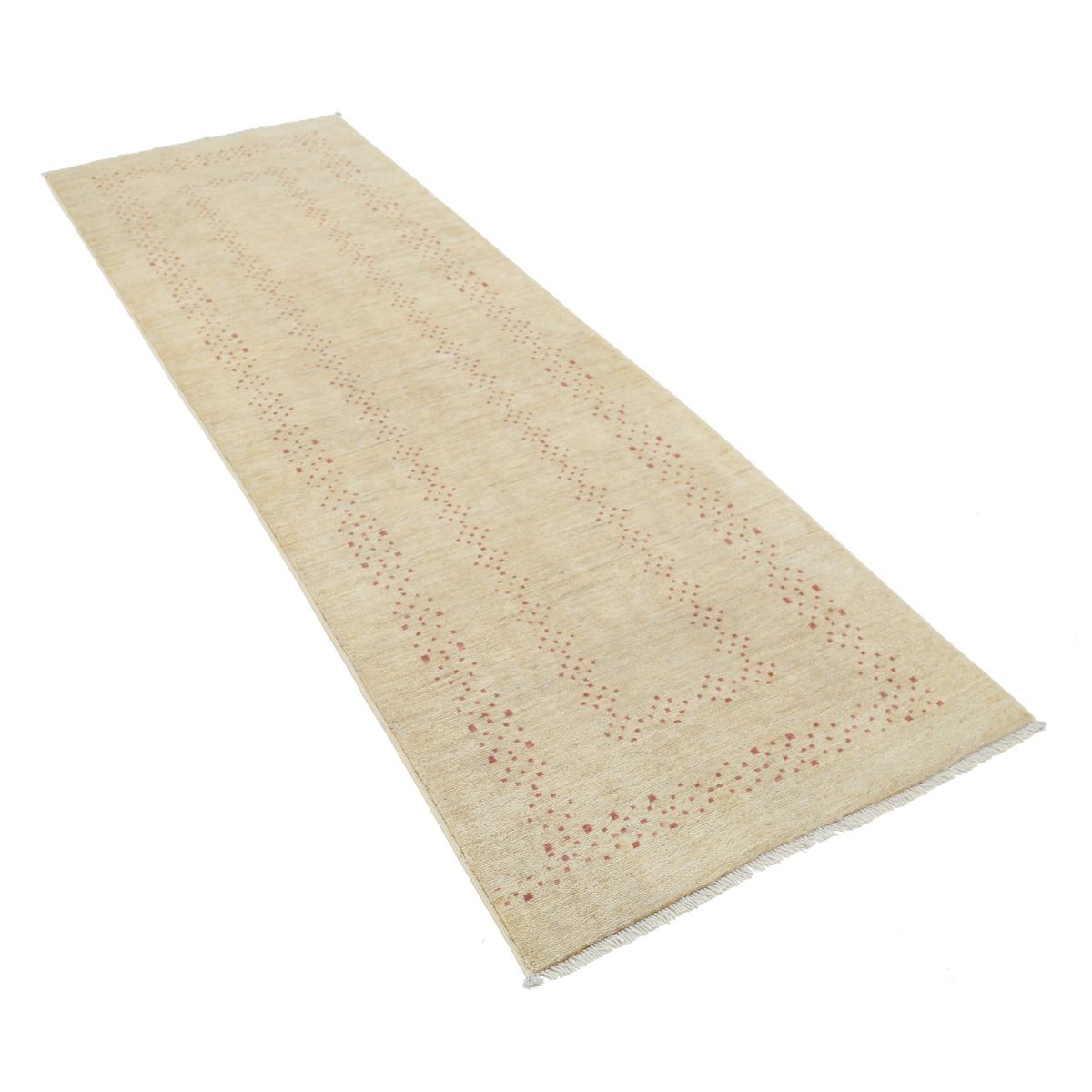 Modcar 3x9 Handmade Double Knotted Washable Wool Runner - Colorful