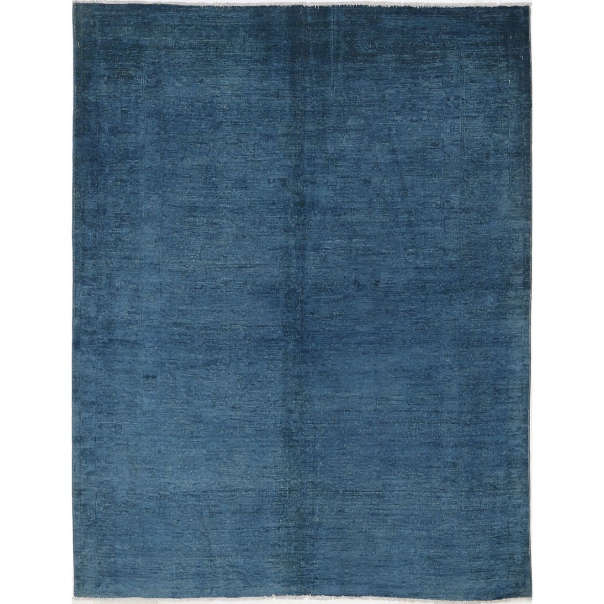 Fine 5x7 Handmade Double Knotted Washable Wool Rug - Monochormatic