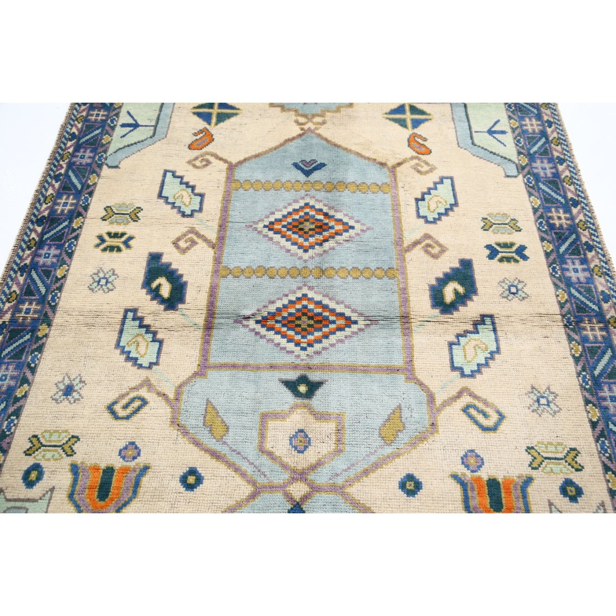 Revival 5x7 Handmade Double Knotted Washable Wool Rug - Colorful