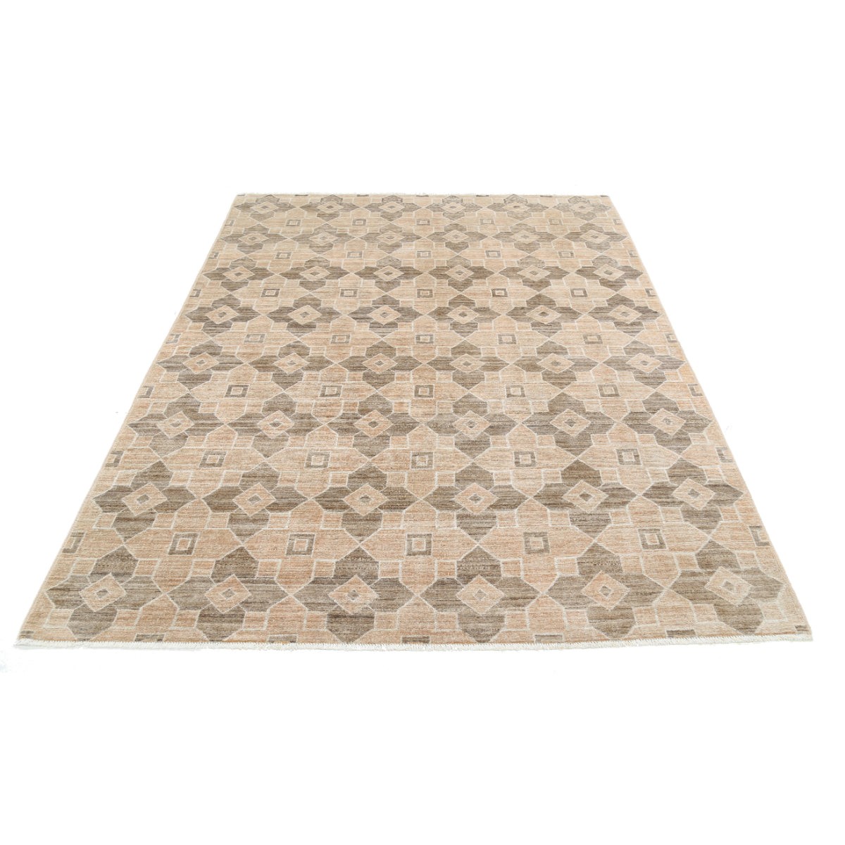 Modcar 6x8 Handmade Double Knotted Washable Wool Rug - Colorful