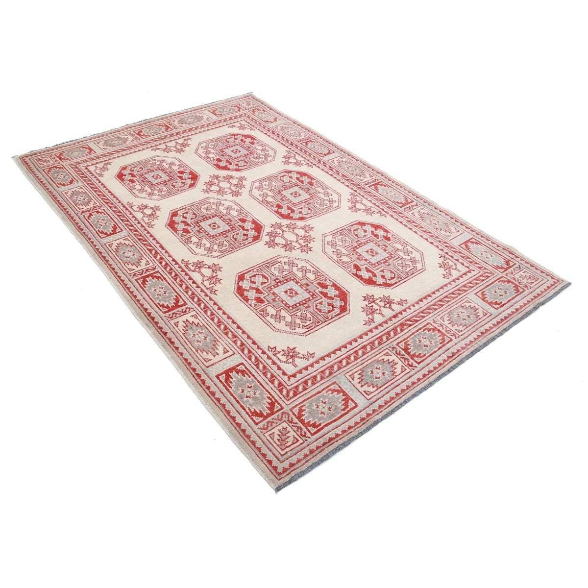 Revival 5x7 Handmade Double Knotted Washable Wool Rug - Colorful
