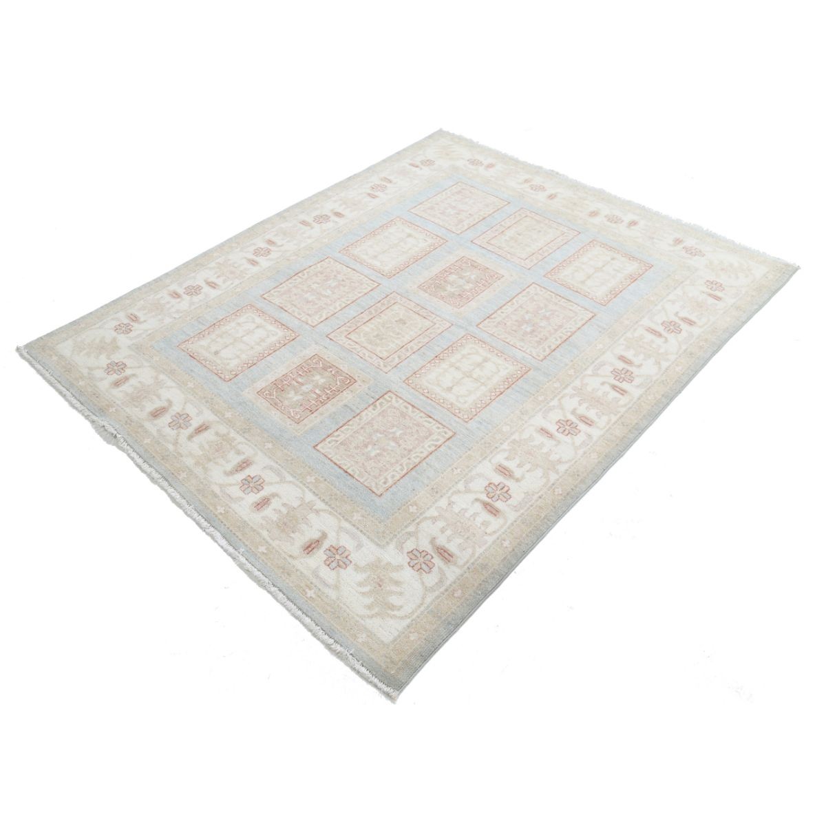 Bakhtiari 5x6 Handmade Double Knotted Washable Wool Rug - Colorful