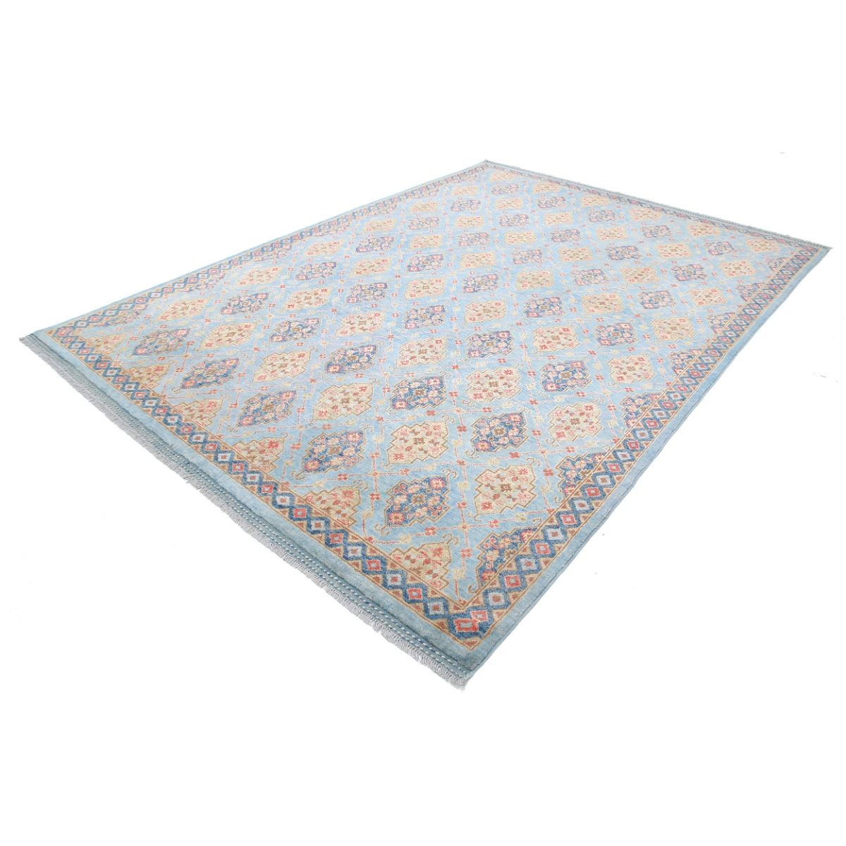 Revival 8x11 Handmade Double Knotted Washable Wool Rug - Colorful