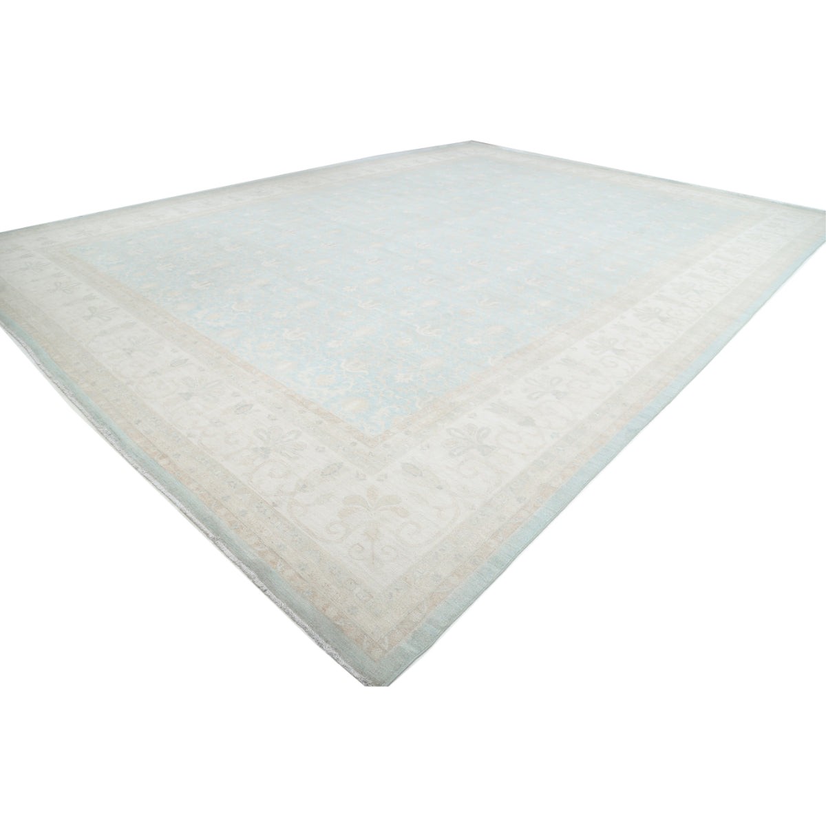 Serenity 16x22 Handmade Double Knotted Washable Wool Rug - Soft Hues