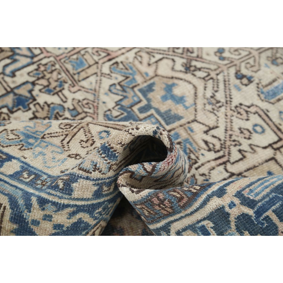 Vintage 8x11 Handmade Double Knotted Washable Wool Rug - Soft Hues