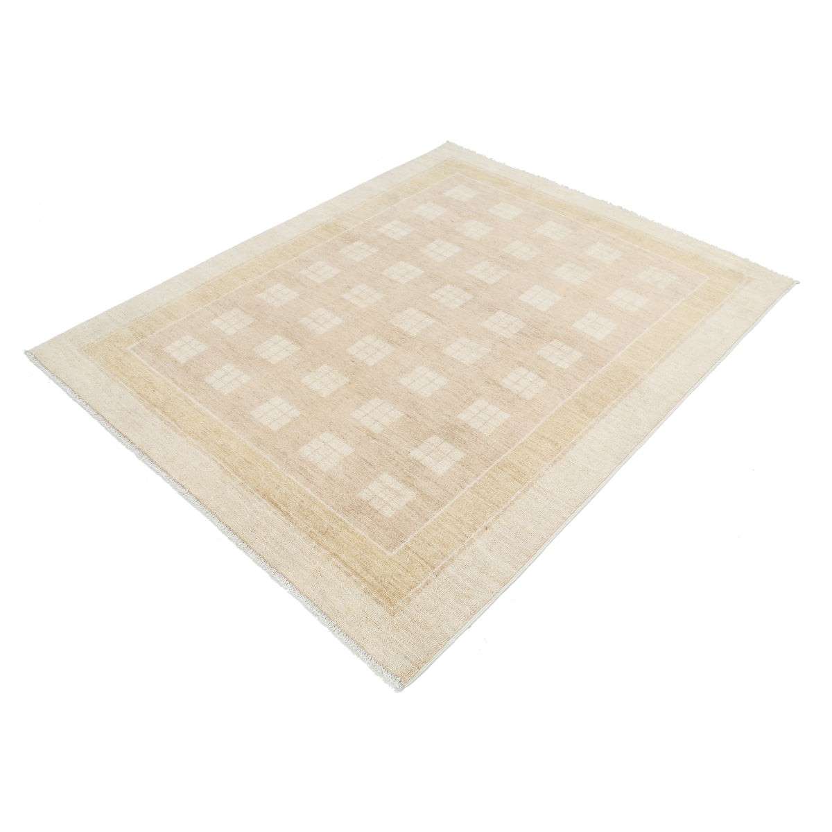 Modcar 5x6 Handmade Double Knotted Washable Wool Rug - Colorful