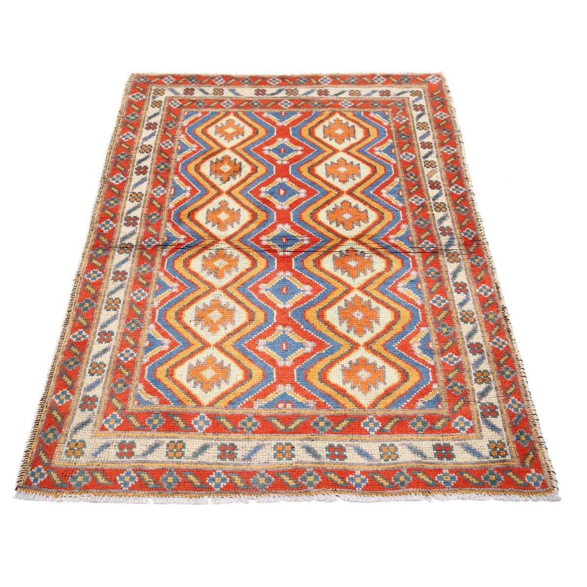 Revival 3x5 Handmade Double Knotted Washable Wool Rug - Colorful