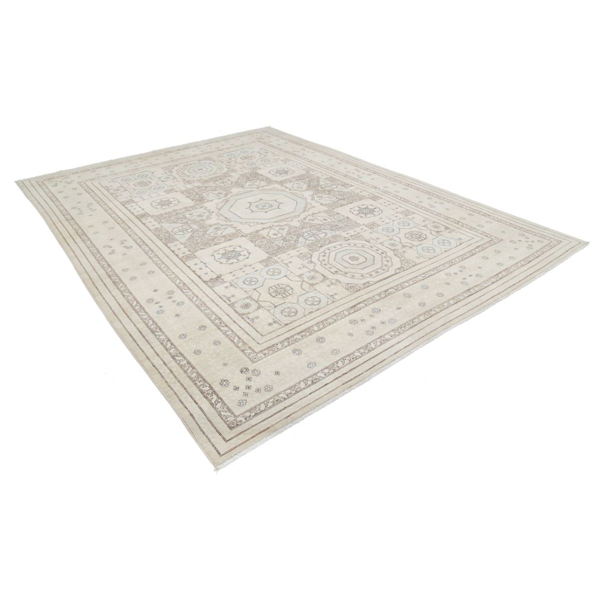 Mamluk 9x12 Handmade Double Knotted Washable Wool Rug - Soft Hues